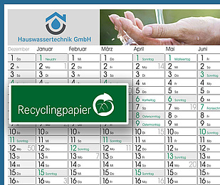 Wandkalender aus Recyclingpapier