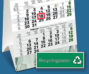 Tischkalender aus Recyclingpapier