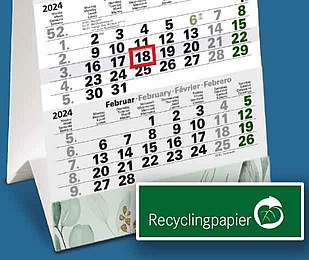 Tischkalender aus Recyclingpapier