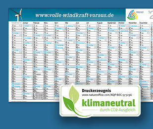 Plakatkalender klimaneutral