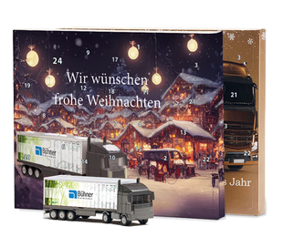 Adventskalender mit LKW Bausatz