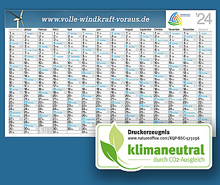 Plakatkalender klimaneutral