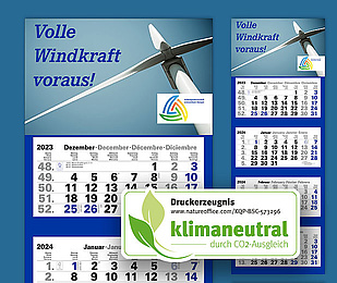 4-Monats-Kalender 2023 klimaneutral gedruckt