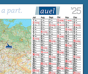 Landkartenkalender "Atlant" 2025