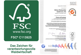 Kalender mit FSC Zertifikat