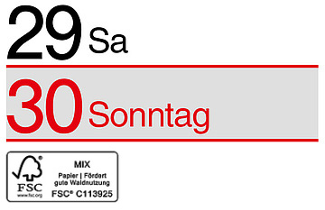 FSC zertifizierte Plakatkalender